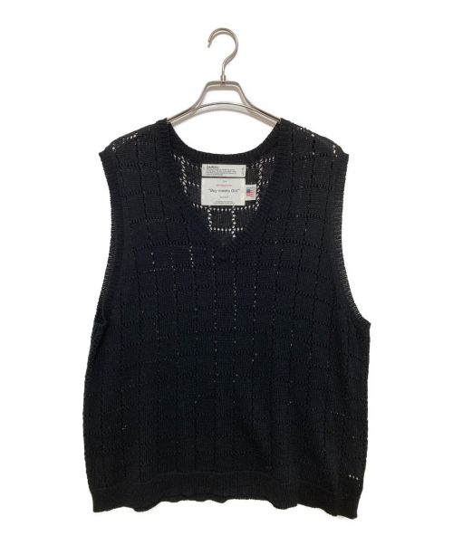 DAIRIKU（ダイリク）DAIRIKU (ダイリク) A.J. Knit Vest ブラック サイズ:FREEの古着・服飾アイテム