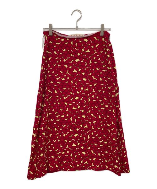 MARNI（マルニ）MARNI (マルニ) フラワープリントスカート レッド サイズ:38の古着・服飾アイテム