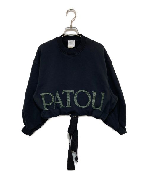 patou（パトゥ）patou (パトゥ) ロゴショートスウェット ブラック サイズ:XSの古着・服飾アイテム