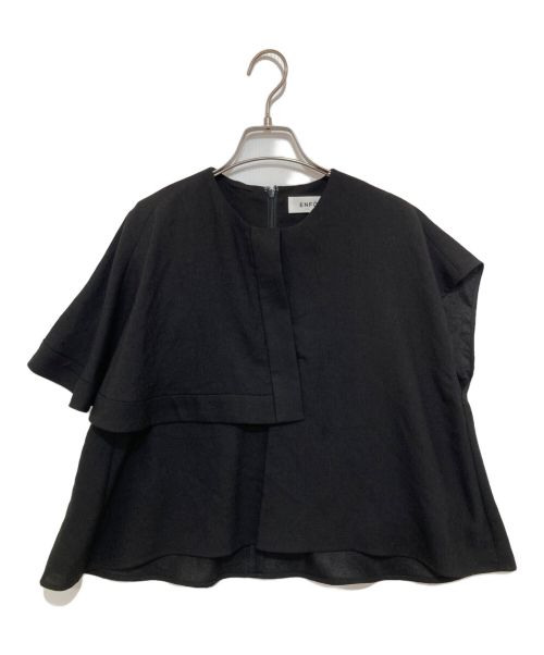 ENFOLD（エンフォルド）ENFOLD (エンフォルド) FRONT－TACK PULLOVER ブラック サイズ:38の古着・服飾アイテム