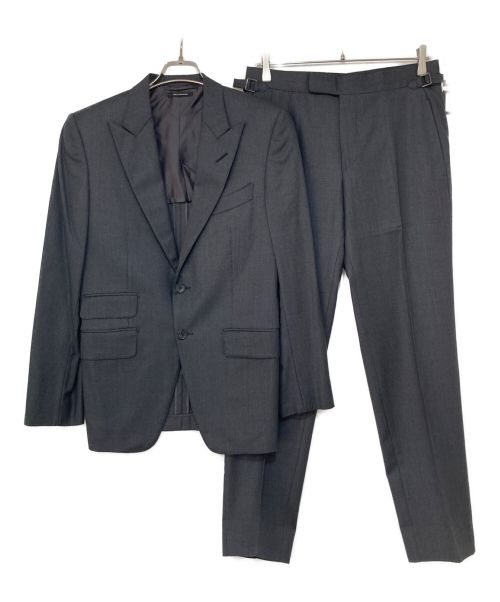 TOM FORD（トムフォード）TOM FORD (トムフォード) ピークドラペル2Bスーツ ダークグレー サイズ:46の古着・服飾アイテム