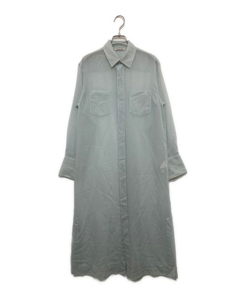 AURALEE（オーラリー）AURALEE (オーラリー) AURALEE SHEER CLOTH SHIRTS ONE-PIECE グリーンの古着・服飾アイテム