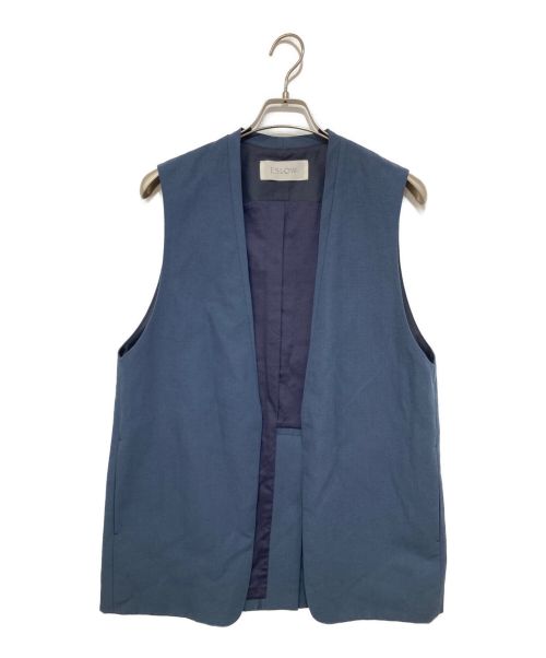 ESLOW（エスロー）ESLOW (エスロー) no collar vest ブルー サイズ:2の古着・服飾アイテム