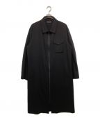 s'yteサイト）の古着「Rayon Gabardine Stretc Zipper Dress Coat」｜ブラック