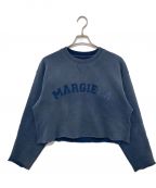 Maison Margielaメゾンマルジェラ）の古着「ロゴクロップドスウェット」｜ブルー