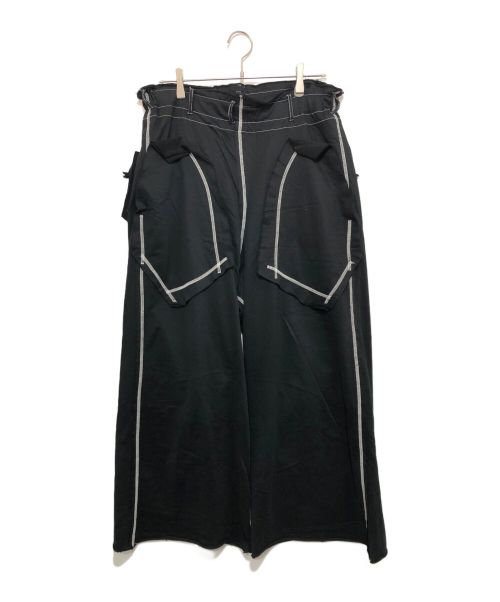 sulvam（サルバム）sulvam (サルバム) easy wide pants ブラック サイズ:Mの古着・服飾アイテム