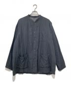 Graphpaperグラフペーパー）の古着「Linen Band Collar Coverall」｜グレー