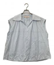MARNI (マルニ) スキッパーネック シャツ ブラウス ブルー サイズ:40