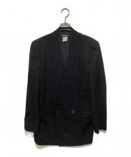ISSEY MIYAKE (イッセイミヤケ) カラーレス ダブルブレスト 黒タグ テーラードジャケット ME19-FD014 ブラック サイズ:S