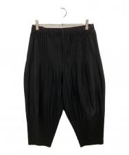HOMME PLISSE ISSEY MIYAKE (オム プリッセ イッセイ ミヤケ) プリーツパンツ HP55JF153 ブラック サイズ:３