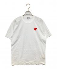 PLAY COMME des GARCONS (プレイコムデギャルソン) AD2022　RED HEART S/S Tee(レッドハート刺繍Tシャツ)　AZ-T108 ホワイト サイズ:L