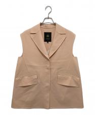 DRAWER (ドゥロワー) ツイルテーラードジレ　TWIL TAILORED GILET　6522-299-0878 ピンク サイズ:36