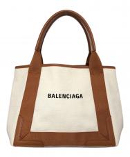 BALENCIAGA (バレンシアガ) ネイビーカバスS ベージュ