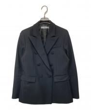 sheller (シェリエ) stitched design double breasted tailored jacket ステッチデザインダブルブレストテーラードジャケット ブラック サイズ:FREE
