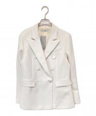sheller (シェリエ) stitched design double breasted tailored jacket ステッチデザインダブルブレストテーラードジャケット SL121040313 ホワイト サイズ:FREE