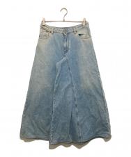 MM6 Maison Margiela (エムエムシックスメゾンマルジェラ) 19SSワイドレッグデニムデニムパンツ S32LA0173 インディゴ サイズ:40