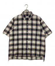 URU (ウル) OPEN COLLAR S/S SHIRTS/BLUE オープンカラーS/Sシャツ 24SCM02 グレー サイズ:2