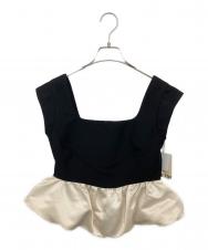 THETOE (ザ トゥー) Ifestou Frill Top イフェストウフリルトップ ブラック サイズ:S