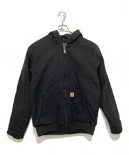 CarHartt (カーハート) ルーズフィット ウォッシュドダック インサレーテッド アクティブジャケット J130-M ブラック サイズ:M