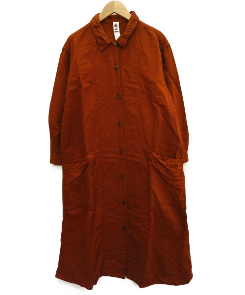 中古 古着通販 Mhl エムエイチエル オープンカラーシャツワンピース ブラウン サイズ 2 Dry Cotton Linen ブランド 古着通販 トレファク公式 Trefac Fashion