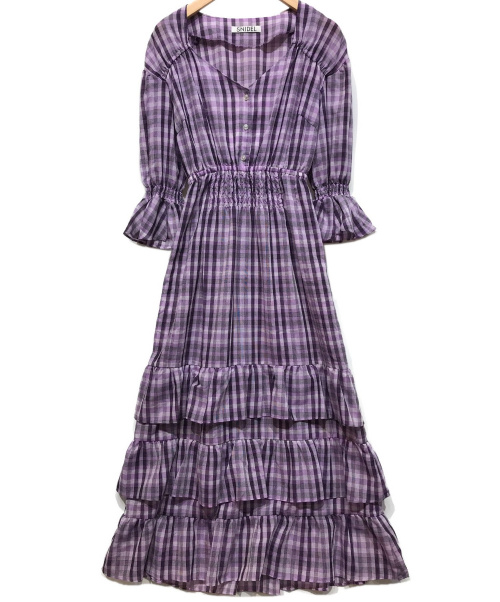 中古 古着通販 Snidel スナイデル チェックシアーティアードワンピース パープル Swfo ブランド 古着通販 トレファク公式 Trefac Fashion 中古 古着通販 Snidel スナイデル チェックシアーティアードワンピース パープル Swfo ブランド 古着通販 トレファク公式 Trefac Fashion