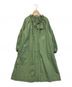 SIMPLICITE（シンプリシテ）の古着「ツイルバルーンスリーブコート」｜グリーン