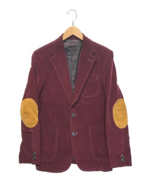 KOLOR（カラー）KOLOR (カラー) エルボーパッチコーデュロイテーラードジャケット ボルドー サイズ:2の古着・服飾アイテム
