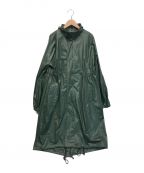 08sircus（ゼロエイトサーカス）の古着「glossy fine jersey military coat / ミリタリーコート」｜グリーン