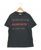 VALENTINO（ヴァレンティノ）の古着「This Love Has Eyes T-shirt / プリントTシャツ」｜ブラック