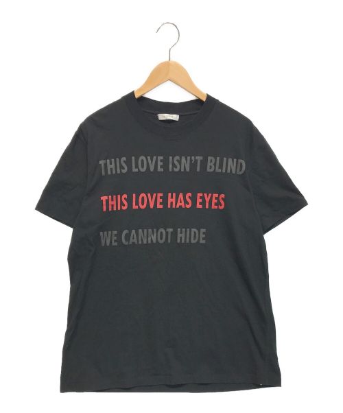 VALENTINO（ヴァレンティノ）VALENTINO (ヴァレンティノ) This Love Has Eyes T-shirt / プリントTシャツ ブラック サイズ:Lの古着・服飾アイテム