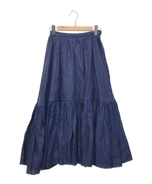 MADISON BLUE（マディソンブルー）MADISON BLUE (マディソンブルー) HEM GATHER SK / ヘムギャザースカート ネイビー サイズ:00(XS)の古着・服飾アイテム