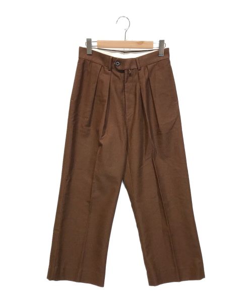 NEAT（ニート）NEAT (ニート) タックパンツ ブラウン サイズ:44の古着・服飾アイテム