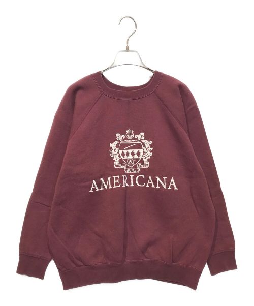 Americana（アメリカーナ）Americana (アメリカーナ) ロゴスウェット ブラウン サイズ:-の古着・服飾アイテム