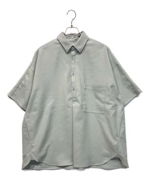 Graphpaper（グラフペーパー）Graphpaper (グラフペーパー) Stretch Kersey Short Yoke Sleeve Shirt グリーン サイズ:Fの古着・服飾アイテム