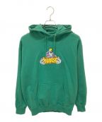 X-LARGE（）の古着「LOGO CHAIN PULLOVER HOODED SWEAT」｜グリーン