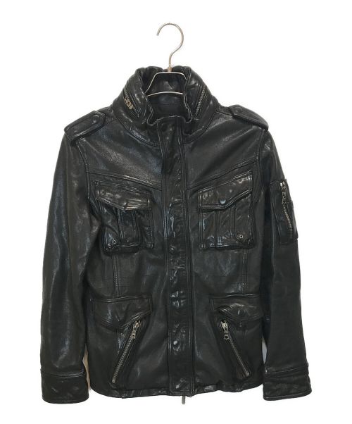 JACKROSE（ジャックローズ）JACKROSE (ジャックローズ) レザージャケット ブラック サイズ:3の古着・服飾アイテム