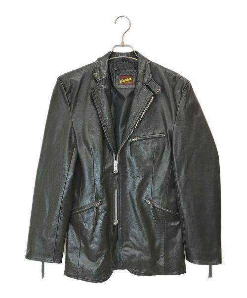 FREEDOM（フリーダム）FREEDOM (フリーダム) ライダースコート ブラック サイズ:Lの古着・服飾アイテム