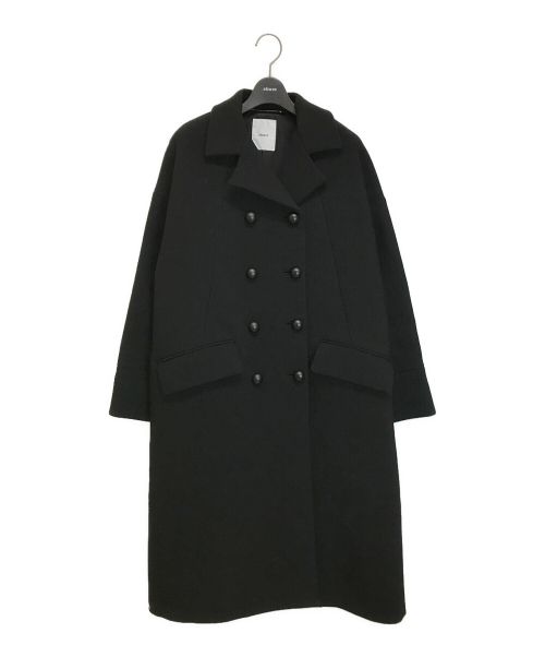 ebure（エブール）ebure (エブール) brush back wool coat ブラック サイズ:38の古着・服飾アイテム