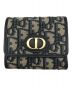 Christian Dior（クリスチャン ディオール）の古着「トロッター2つ折り財布」｜ネイビー×ベージュ
