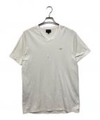 EMPORIO ARMANIエンポリオアルマーニ）の古着「VネックTシャツ」｜ホワイト