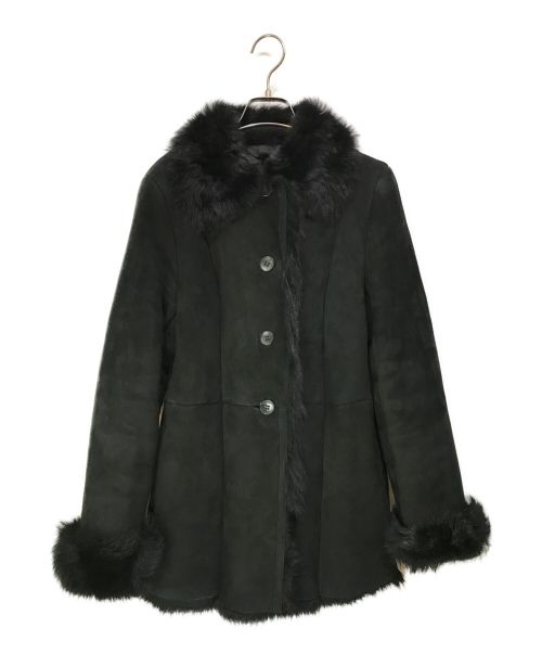 icB（アイシービー）icB (アイシービー) リアルムートンコート ブラック サイズ:11の古着・服飾アイテム