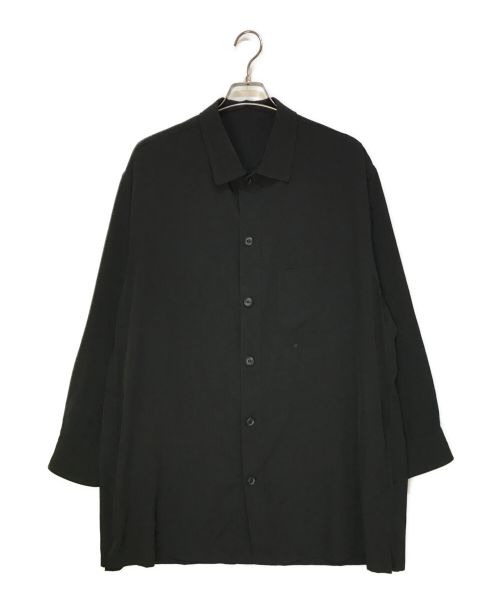 Yohji Yamamoto pour homme（ヨウジヤマモト プールオム）Yohji Yamamoto pour homme (ヨウジヤマモト プールオム) OPEN COLLAR SHIRT ブラック サイズ:2の古着・服飾アイテム