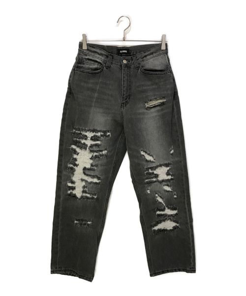X-LARGE（エクストララージ）X-LARGE (エクストララージ) CRASH DENIM PANTS グレー サイズ:30inchの古着・服飾アイテム