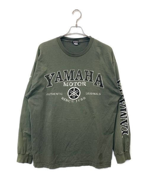 YAMAHA（ヤマハ）YAMAHA (ヤマハ) ロングスリーブカットソー グリーン サイズ:XLの古着・服飾アイテム