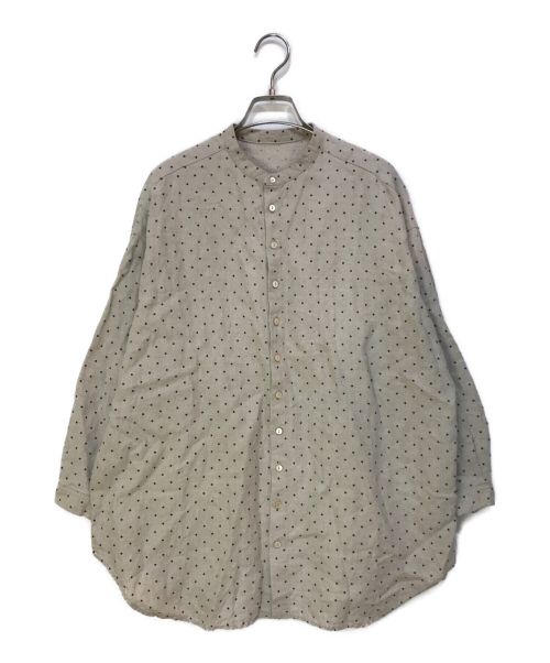 nest Robe（ネストローブ）nest Robe (ネストローブ) リネンドットプリントシャツ ベージュ サイズ:Fの古着・服飾アイテム