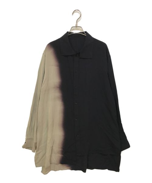 Y's（ワイズ）Y's (ワイズ) レーヨンシャツ ブラック×ベージュ サイズ:1の古着・服飾アイテム