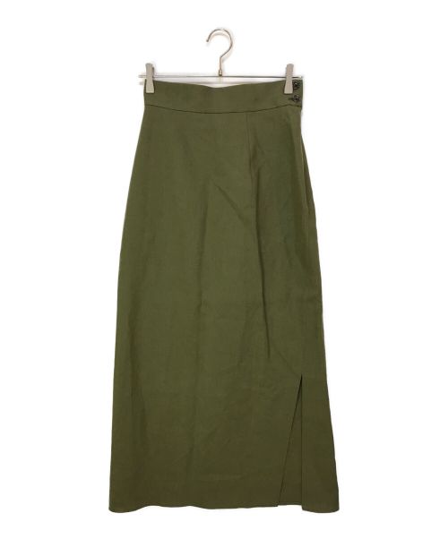 BACCA（バッカ）BACCA (バッカ) ヘンプコットン ロングタイトスカート グリーン サイズ:36の古着・服飾アイテム