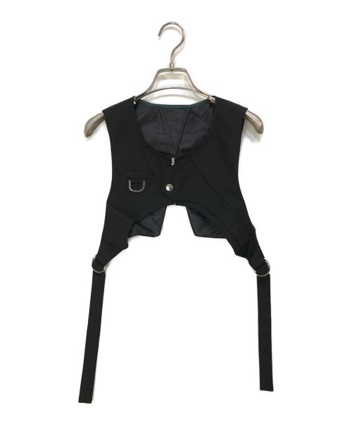 UN3D.（アンスリード）UN3D. (アンスリード) BIG DETAIL VEST ブラック サイズ:Fの古着・服飾アイテム