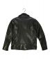 JACKROSE (ジャックローズ) ホースオイルレザーダブルライダースジャケット ブラック サイズ:3：20000円