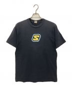 stussyステューシー）の古着「Sロゴ 半袖Tシャツ」｜ネイビー